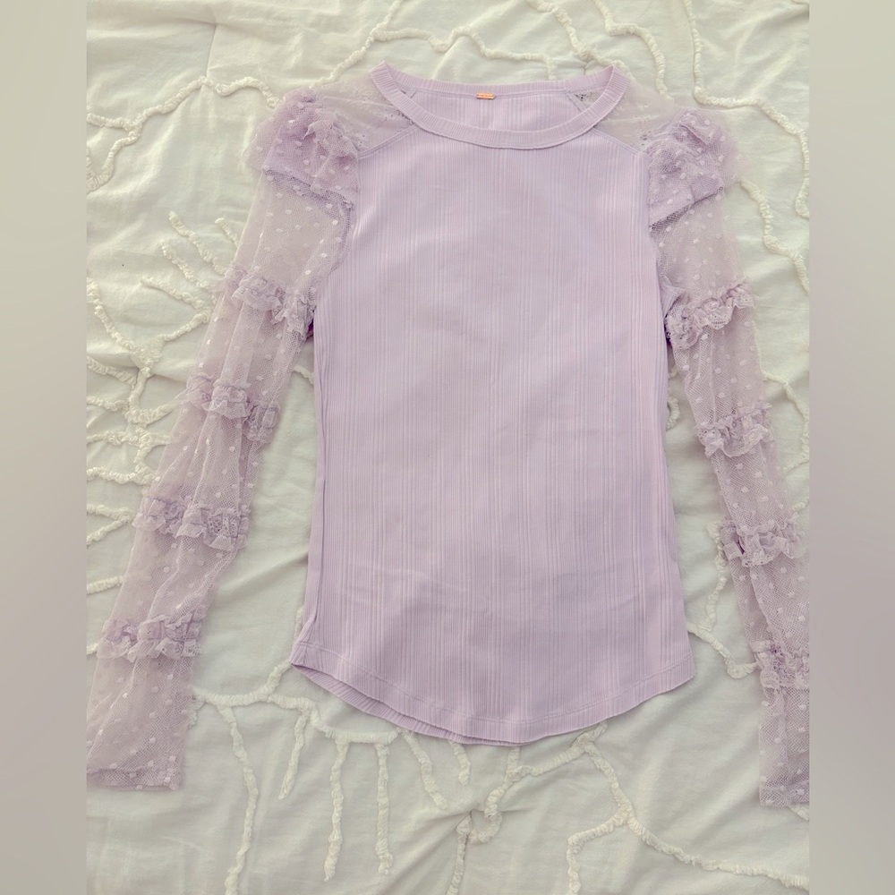 Free People Tulle top!🪻